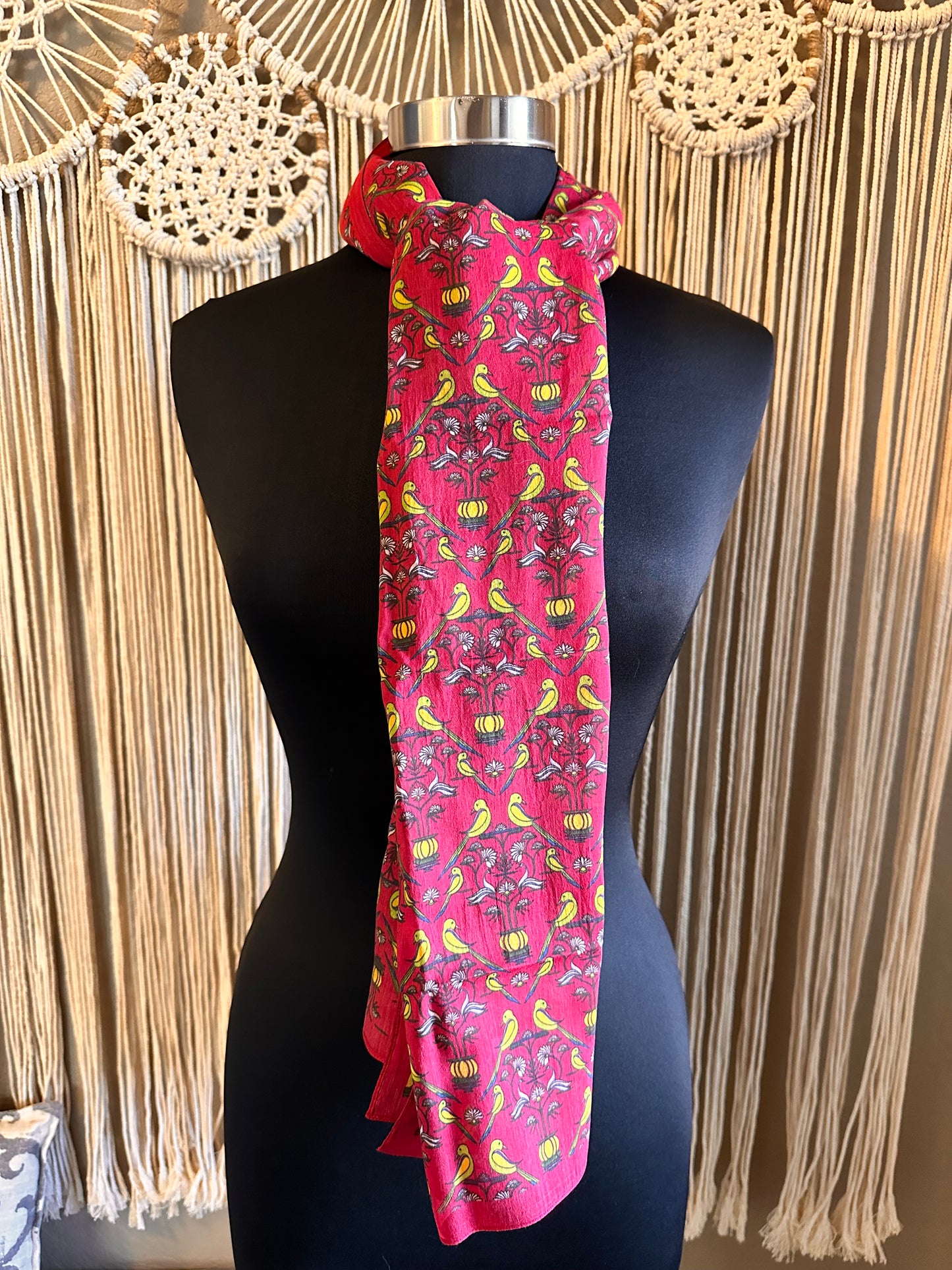 SCARVES - PLAYFUL PARROTS