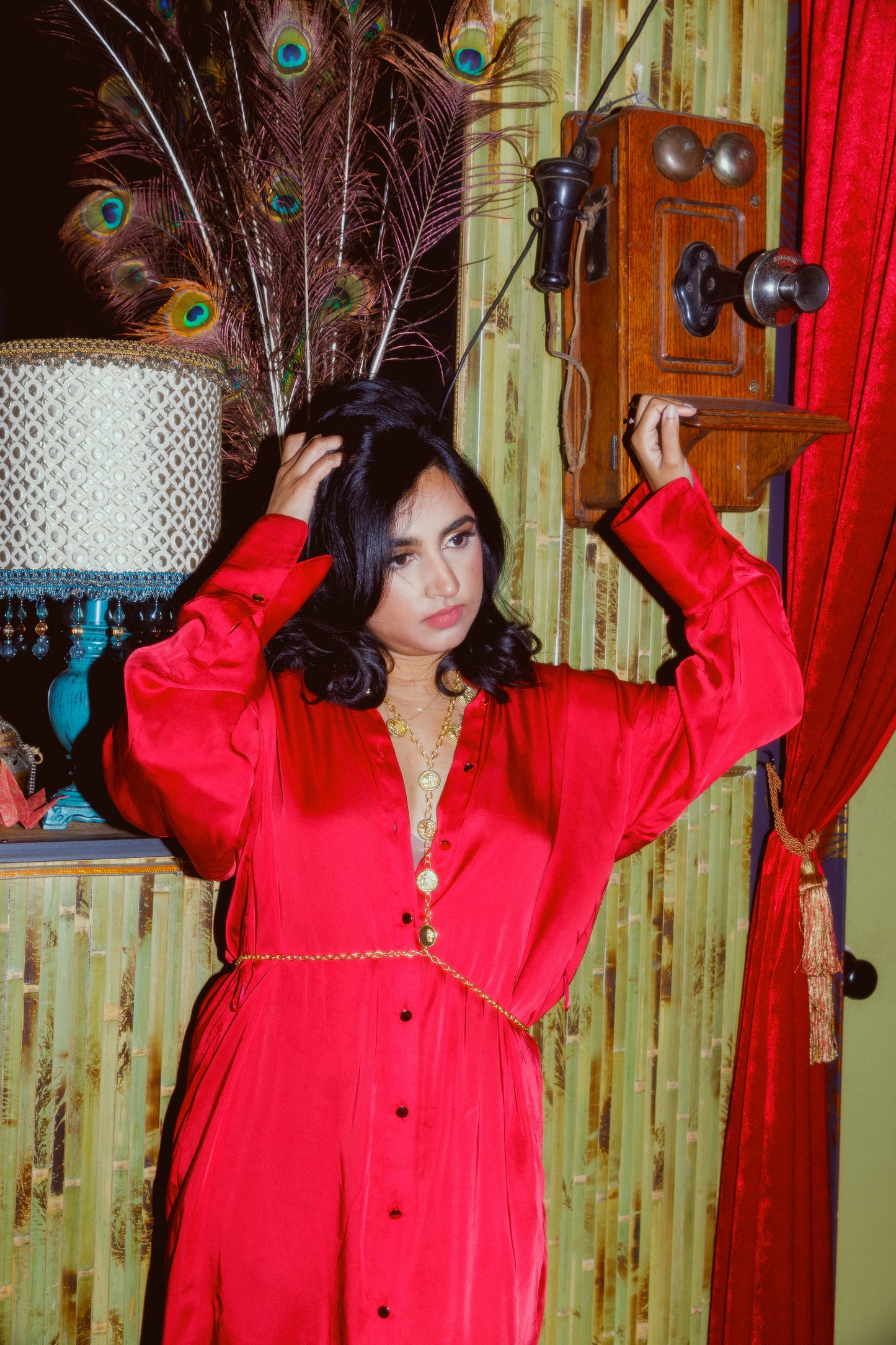 SCARLET LETTER BUTTON DOWN DRESS