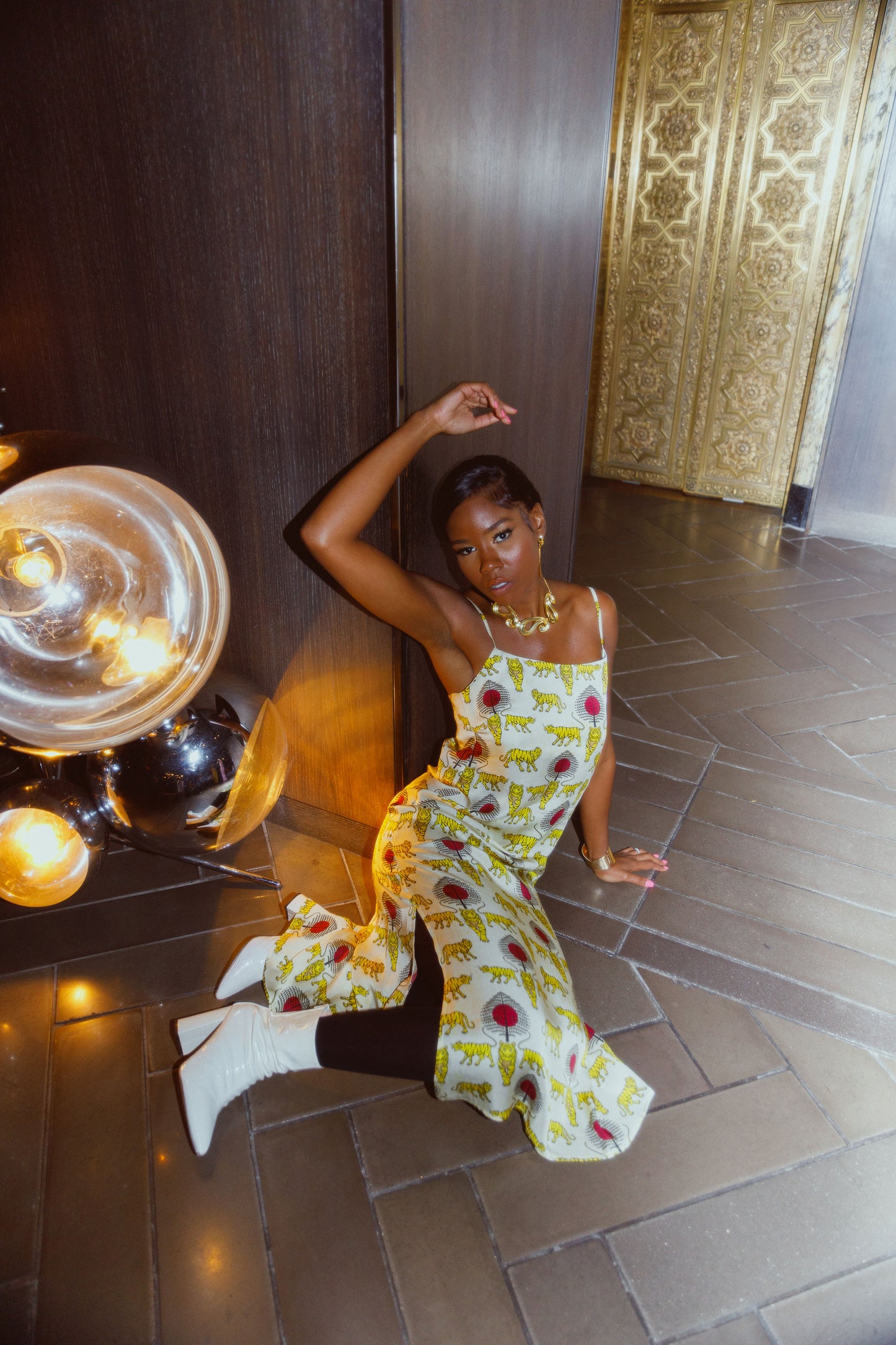 ROYAL TIGER SLIP DRESS