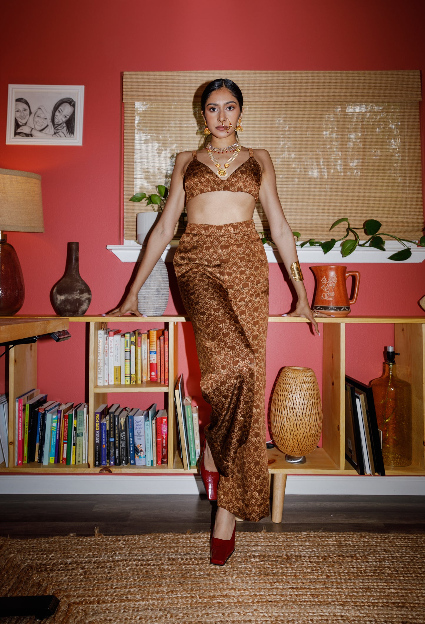 EARTHY ELEPHANTS PALAZZO PANTS