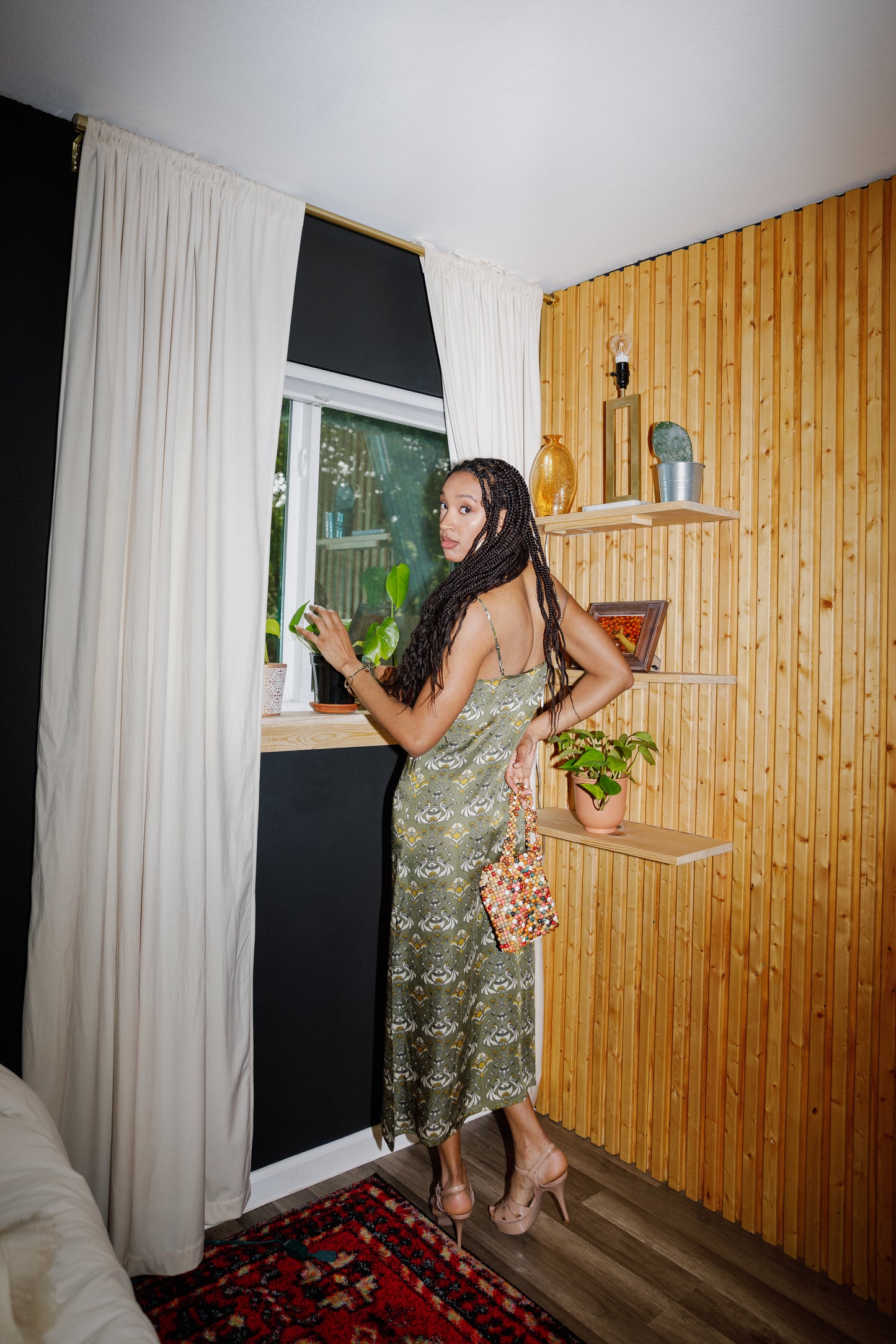 PASSIONATE PEACOCKS SLIP DRESS